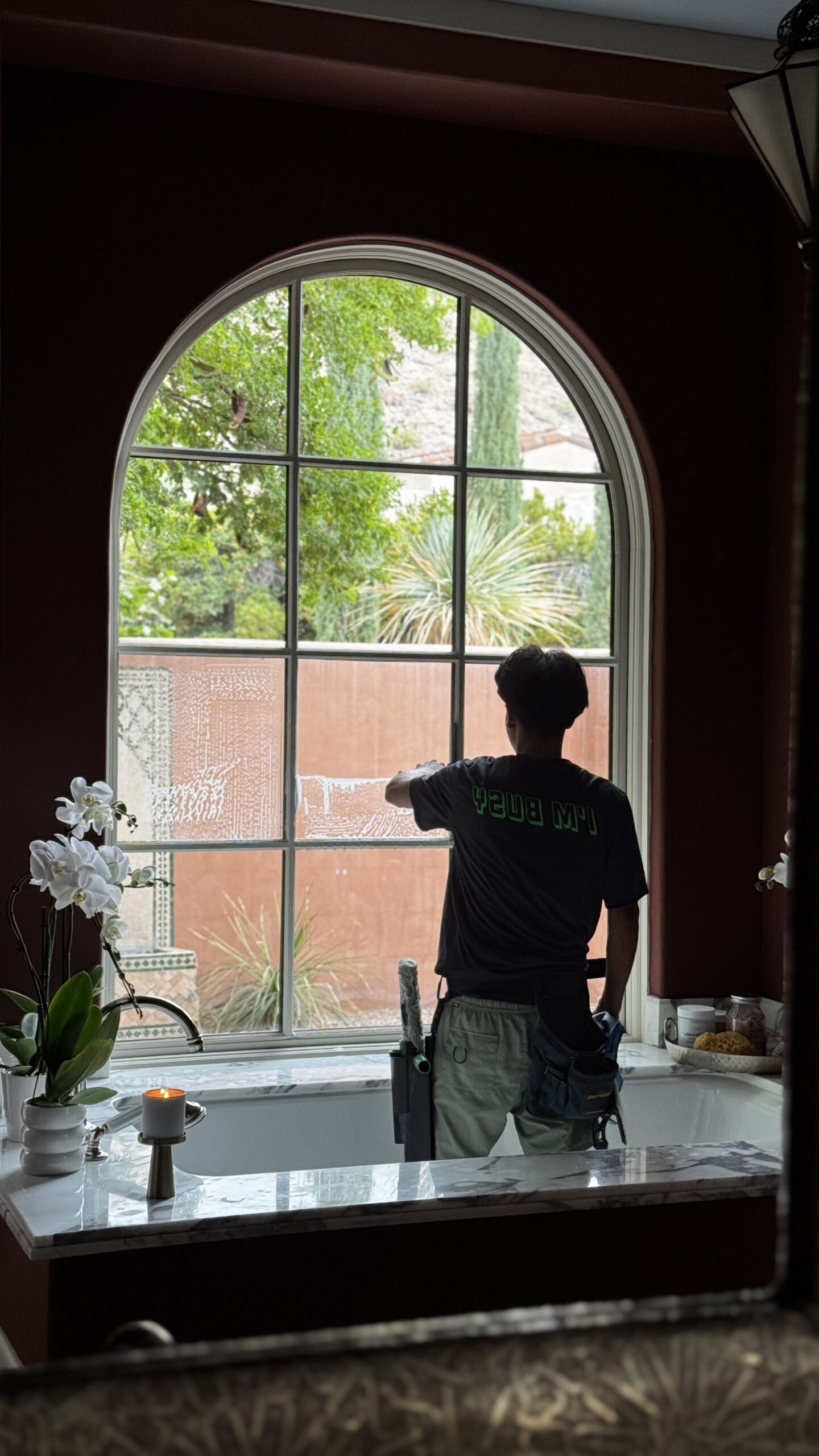 Before and after window cleaning Palm Springs CA