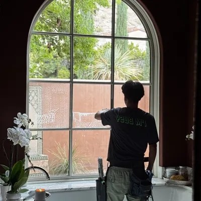 Mid-century modern window detailing in Indian Canyons